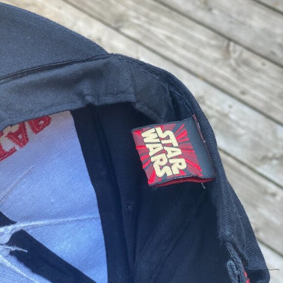 Vintage 1996 Star Wars Embroidered Baseball Hat Cap Black Red - Picture 5 of 6